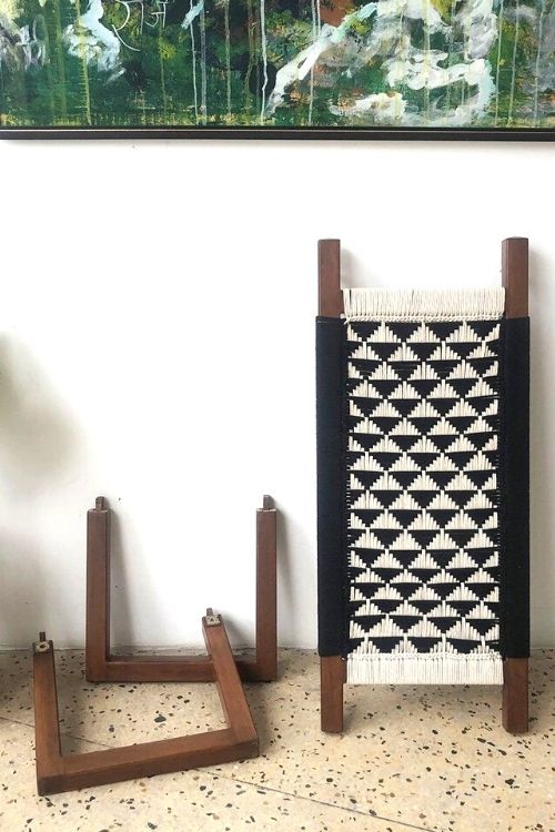 Tri Galore Cotton Wooden Bench - Image 2