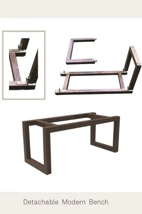 Tri Galore Cotton Wooden Bench - Image 4