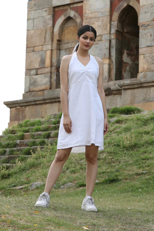 Bebaak Tropical Summer A Line Handwoven Dress - Image 2