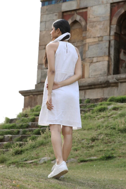 Bebaak Tropical Summer A Line Handwoven Dress - Image 4