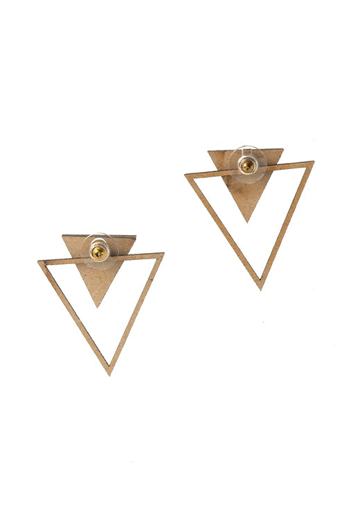 Whe Two Look in One Blue Traingle earring - Image 8