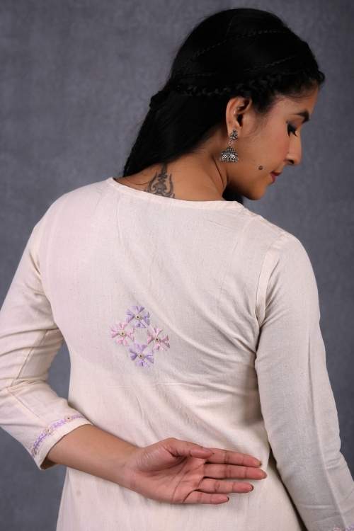 Urmul Desert Crafts-"Antara Kurta" Straight Handloom Kurta - Image 5