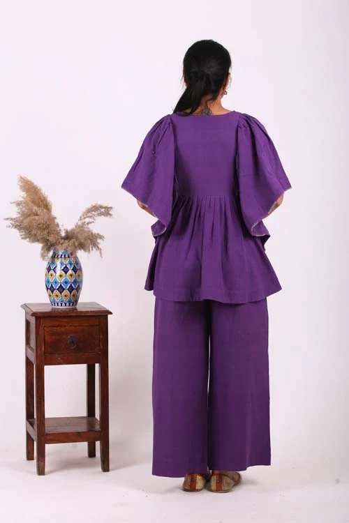 Urmul Desert Crafts- "DESERT DRAPE" Handloom Ruffle Top - Image 4