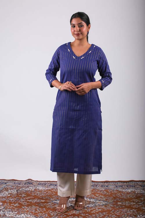 Urmul Desert Crafts- "Gangu" Cotton Straight Kurta