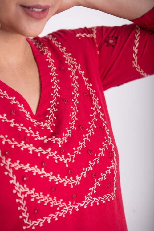 Urmul Desert Crafts- "Kungari"Straight Kurta - Image 3