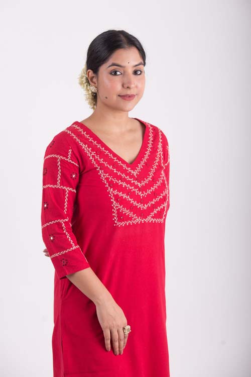 Urmul Desert Crafts- "Kungari"Straight Kurta - Image 4