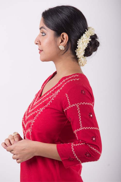 Urmul Desert Crafts- "Kungari"Straight Kurta - Image 6