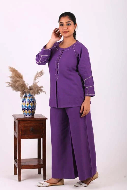 Urmul Desert Crafts-  "MOGRA MIST" Raglan Handloom Top - Image 3