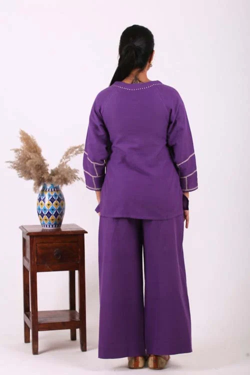Urmul Desert Crafts-  "MOGRA MIST" Raglan Handloom Top - Image 4