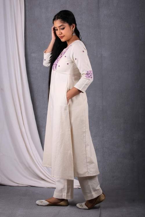 Urmul Desert Crafts-"Nayan Kurta" Angrakha Handloom Kurta - Image 5