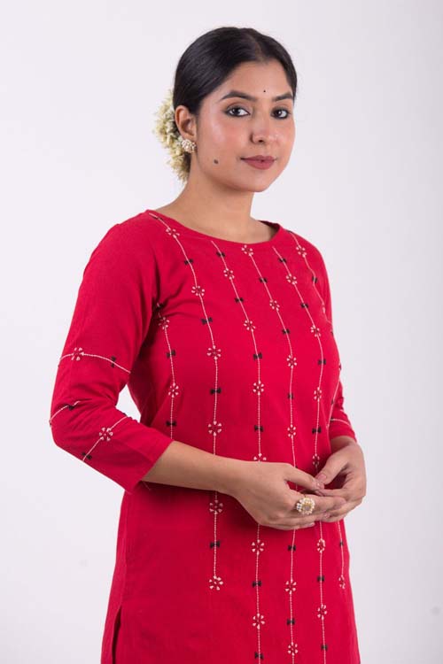 Urmul Desert Crafts- "Rasbhari " Straight Kurta - Image 6