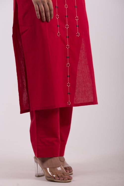 Urmul Desert Crafts- "Rasbhari " Straight Kurta - Image 9