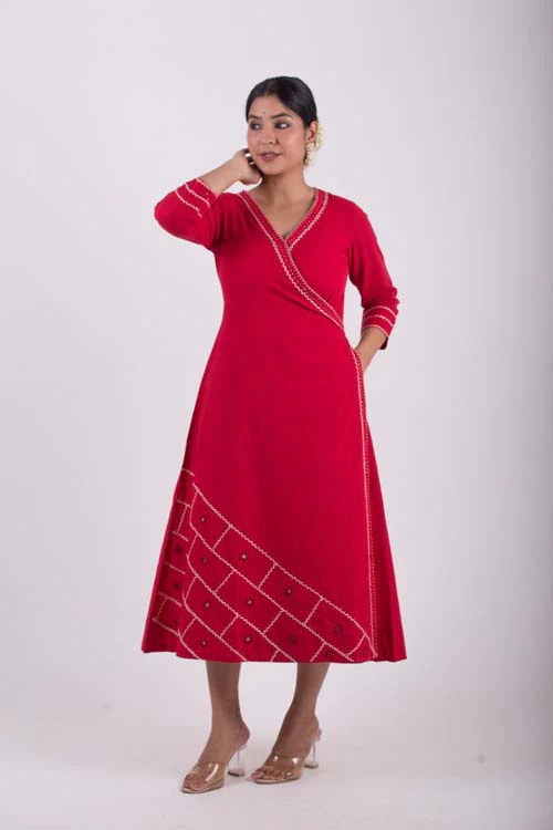 Urmul Desert Crafts- "Sanara" Wrap Dress - Image 9