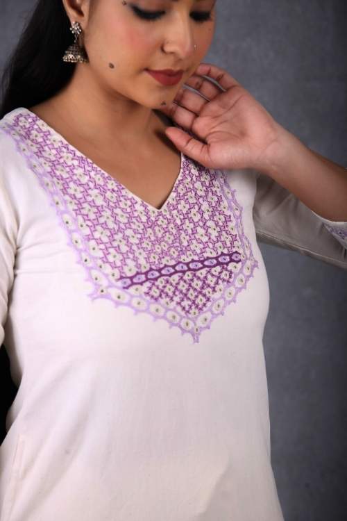 Urmul Desert Crafts-"Sarika Kurta" Sindhi Handloom Kurta - Image 2