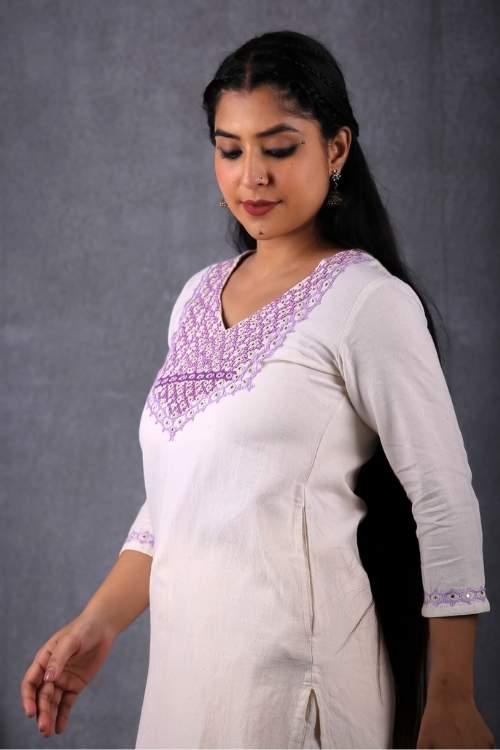 Urmul Desert Crafts-"Sarika Kurta" Sindhi Handloom Kurta - Image 3