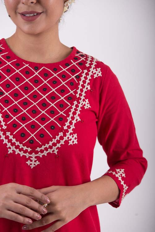 Urmul Desert Crafts- "Sindhur" Sindhi Kurta - Image 3