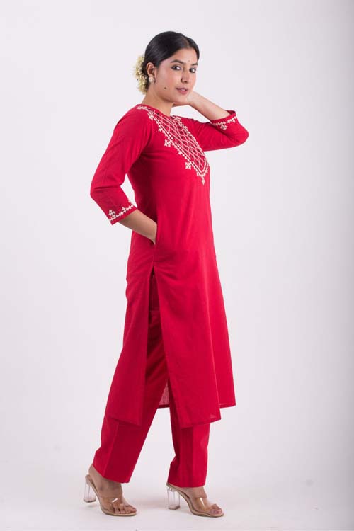 Urmul Desert Crafts- "Sindhur" Sindhi Kurta - Image 7