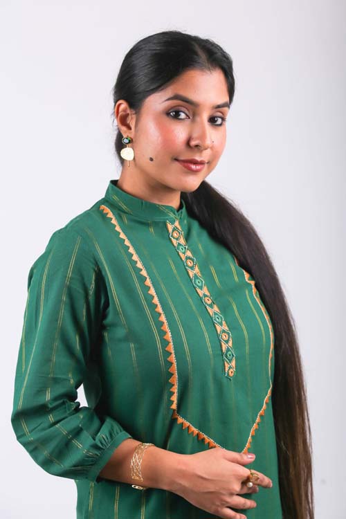 Urmul Desert Crafts- "Surili" Cotton Soof Straight Kurta