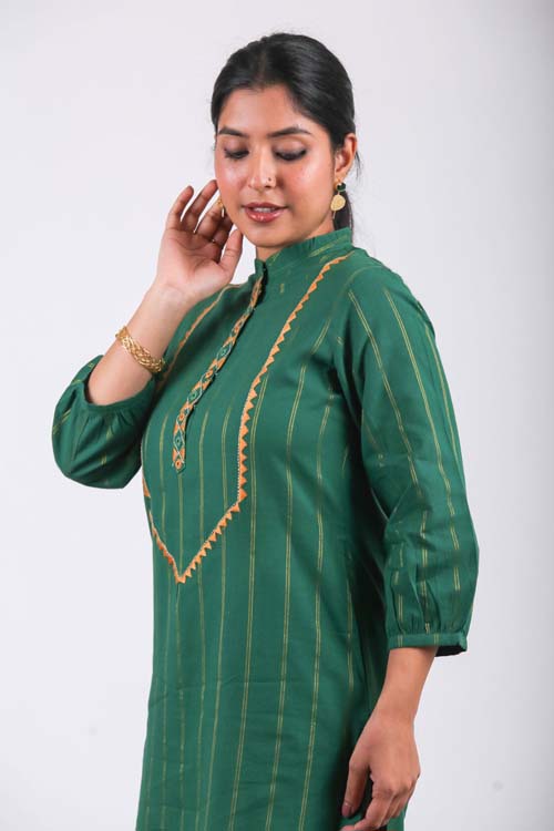 Urmul Desert Crafts- "Surili" Cotton Soof Straight Kurta - Image 5