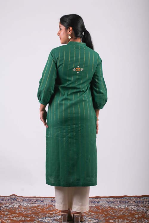 Urmul Desert Crafts- "Surili" Cotton Soof Straight Kurta - Image 6