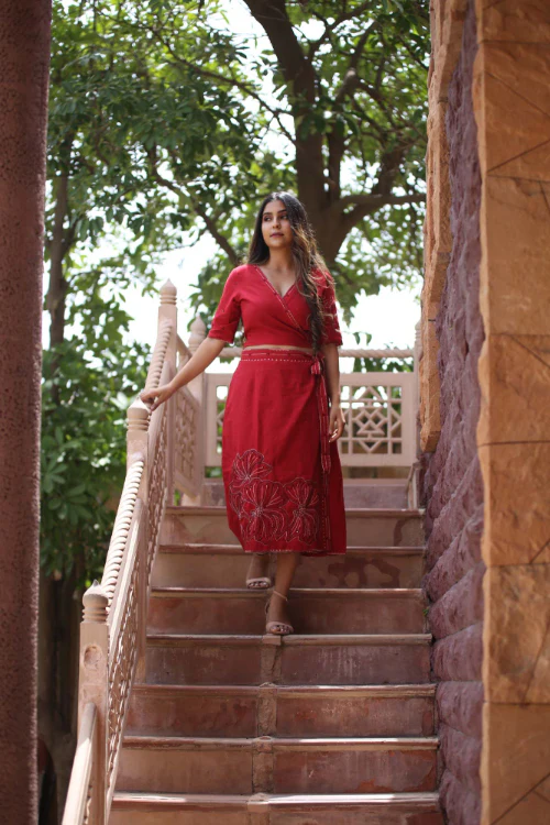 Urmul'Madno' Laal Ishq Cotton skirt with top (2pc skirt and top ) - Image 5
