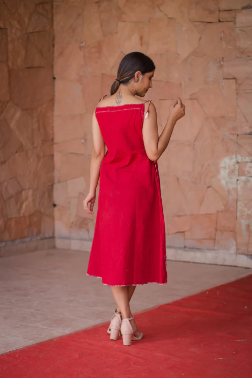 Urmul'Noori' Laal Ishq Cotton string dress. - Image 6