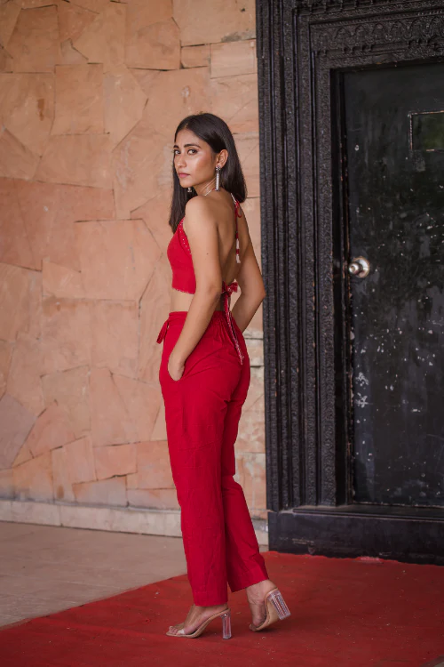 Urmul'Piharavaa' Laal ishq Cotton halter blouse - Image 5
