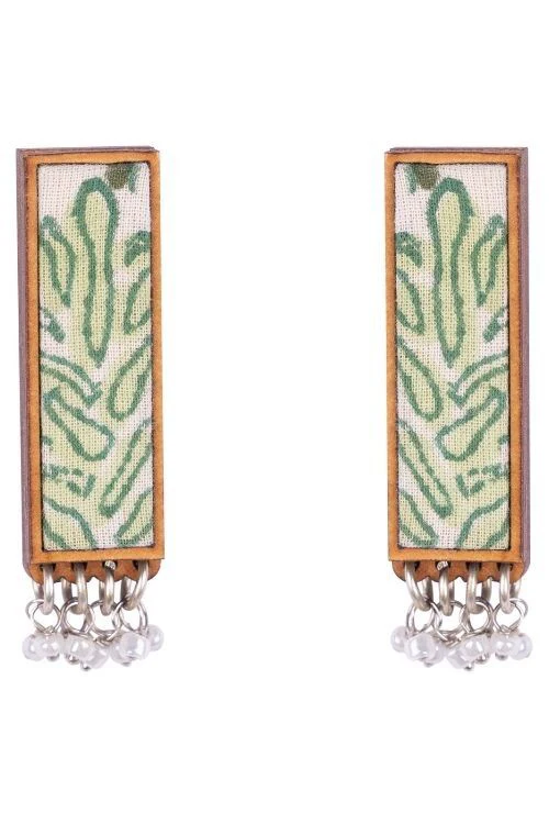 WHE Green Repurposed Fabric And Wood Studs - Image 4