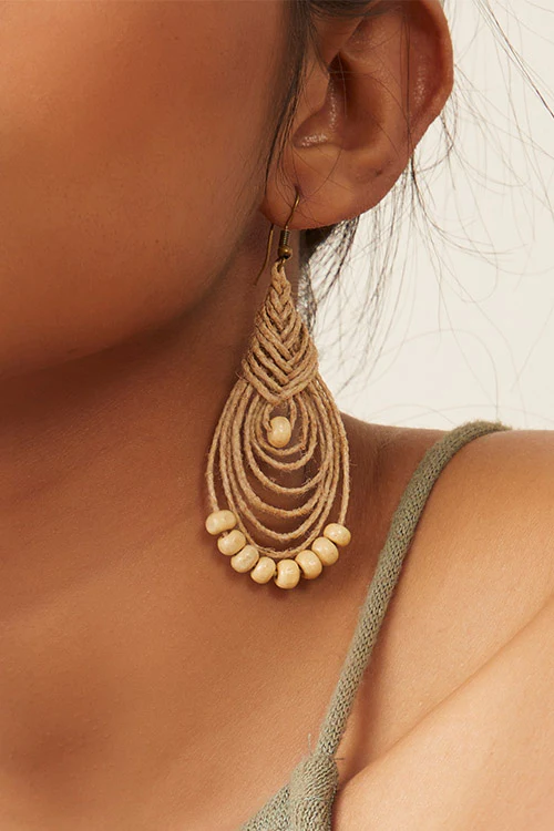 Whe Handmade Jute Earring - Image 2