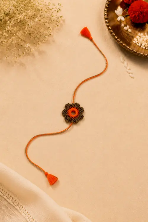 WHE Set Of 2 Handmade Crochet Rakhi Combo - Image 4