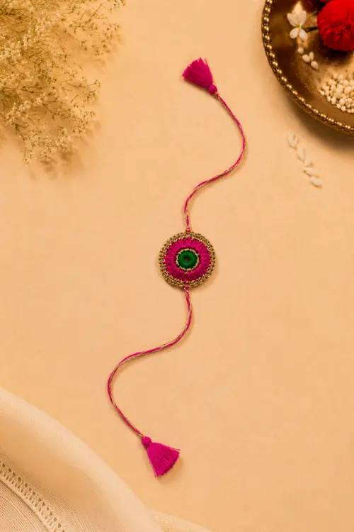 WHE Set Of 3 Handmade Crochet Rakhi Combo - Image 4