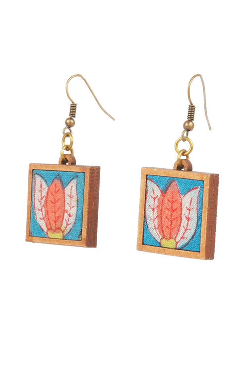 Whebyabira Handcrafted Floral MDF Earrings - Image 5