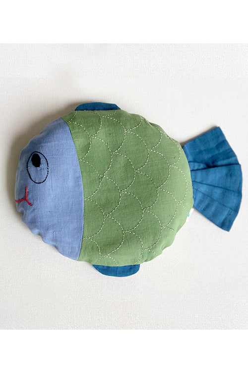 Whitewater Kids Newborn Gift Set - Organic Fish Mustard Seed Pillow with Maracas - Image 3