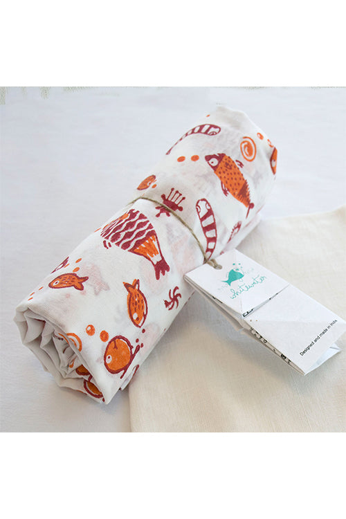 Whitewater Kids Organic Koi Red Swaddle - Image 3