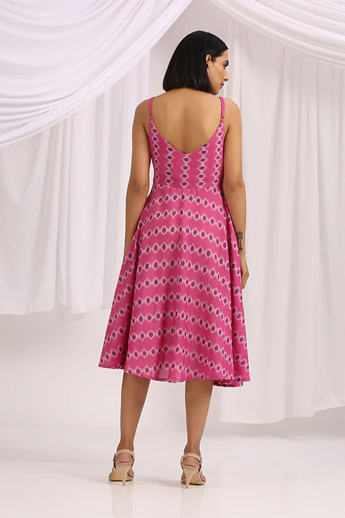 Okhai 'Wildest Dream' Pure Cotton Ikkat Dress - Image 3